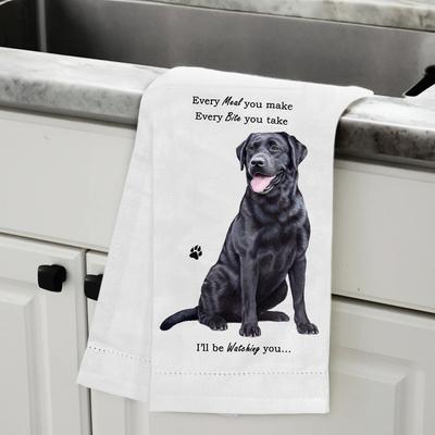 Show full view: E&S PETS Black Labrador Cotton Kitchen Towel slide 5 of 6