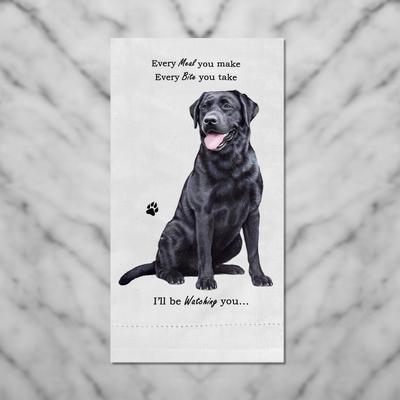 Show full view: E&S PETS Black Labrador Cotton Kitchen Towel slide 4 of 6