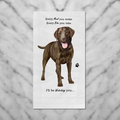 Show full view: E&S PETS Chocolate Labrador Cotton Kitchen Towel slide 4 of 6