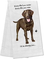 E&S PETS Chocolate Labrador Cotton Kitchen Towel