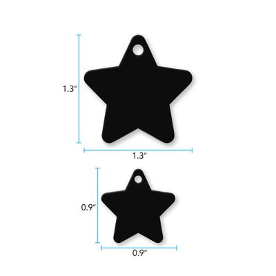 Show full view: Buckle-Down Custom Color Personalized Aluminum Star Shaped Dog ID Tag, Large slide 5 of 5