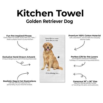 Show full view: E&S PETS Golden Retriever Cotton Kitchen Towel slide 2 of 6