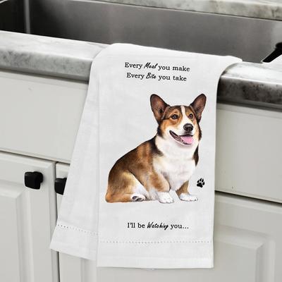 Show full view: E&S PETS Welsh Corgi Cotton Kitchen Towel slide 5 of 6