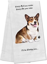 E&S PETS Welsh Corgi Cotton Kitchen Towel