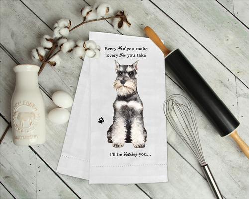 Show full view: E&S PETS Schnauzer Uncropped Cotton Kitchen Towel slide 3 of 6