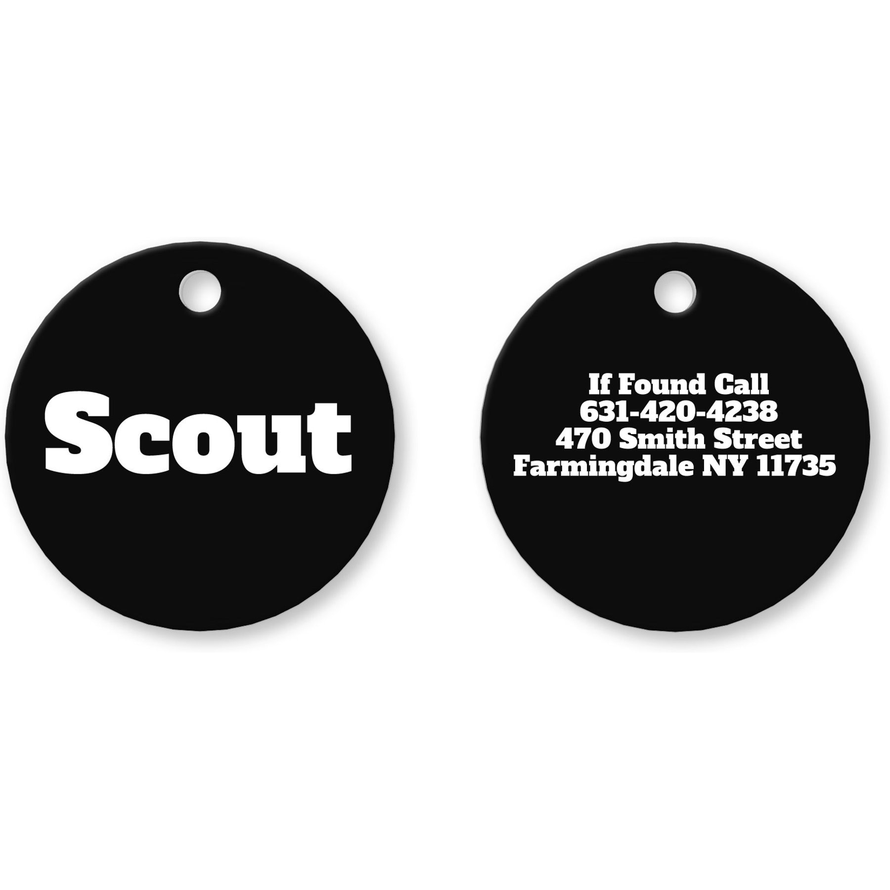 Buckle-Down Custom Color Personalized Aluminum Circle Shaped Dog ID Tag, Small