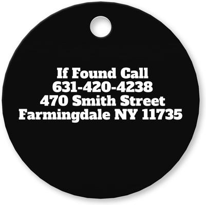 Show full view: Buckle-Down Custom Color Personalized Aluminum Circle Shaped Dog ID Tag, Large slide 4 of 6