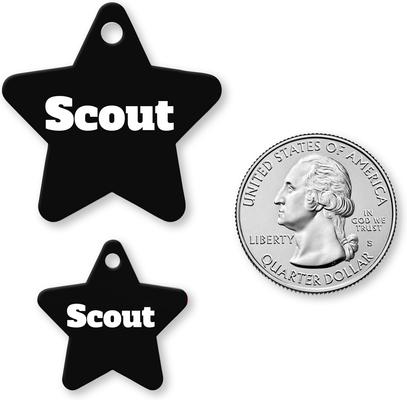 Show full view: Buckle-Down Custom Color Personalized Aluminum Star Shaped Dog ID Tag, Large slide 4 of 5