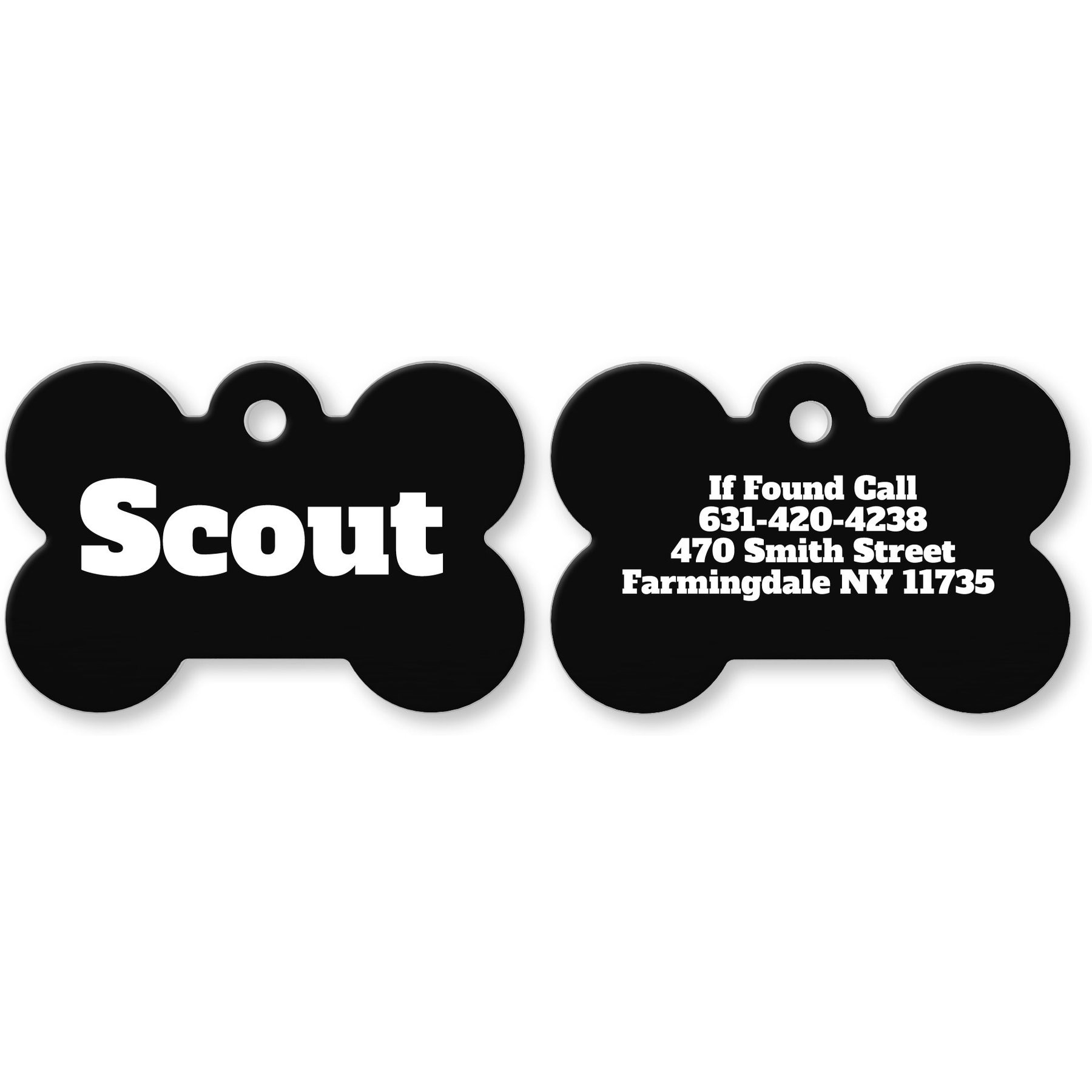 Buckle-Down Custom Color Personalized Aluminum Bone Shaped Dog ID Tag, Small