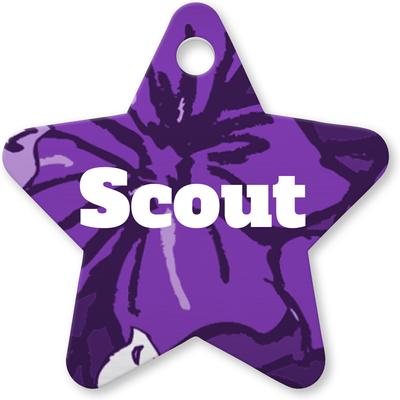 Show full view: Buckle-Down Hibiscus Collage Personalized Aluminum Star Shaped Dog ID Tag, Small slide 2 of 5