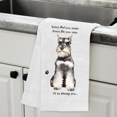 Show full view: E&S PETS Schnauzer Uncropped Cotton Kitchen Towel slide 5 of 6