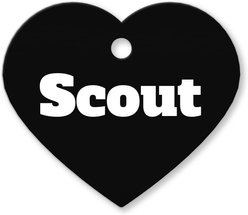 Buckle-Down Custom Color Personalized Aluminum Heart Shaped Dog ID Tag, Large slide 2 of 5