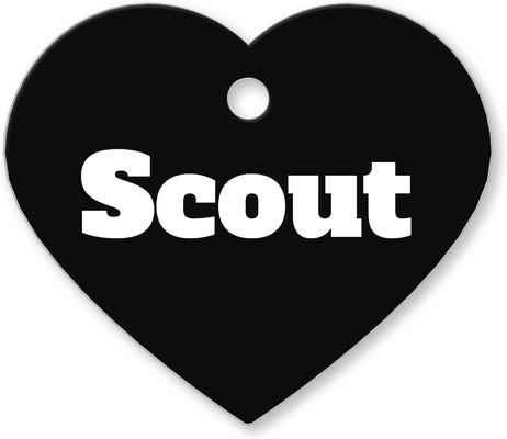 Show full view: Buckle-Down Custom Color Personalized Aluminum Heart Shaped Dog ID Tag, Large slide 2 of 5