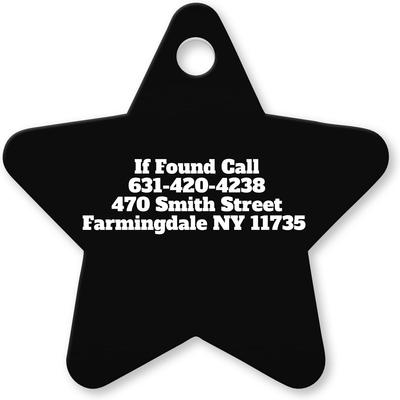 Show full view: Buckle-Down Custom Color Personalized Aluminum Star Shaped Dog ID Tag, Large slide 3 of 5