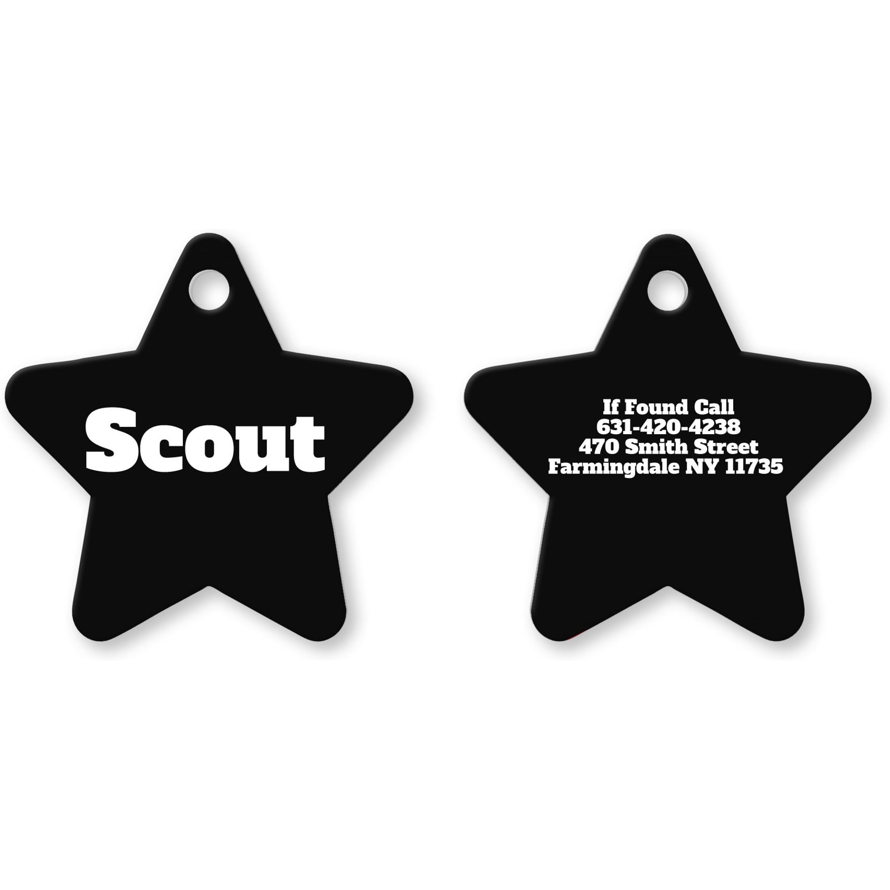 Buckle-Down Custom Color Personalized Aluminum Star Shaped Dog ID Tag, Small