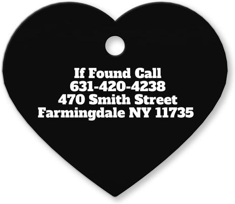 Show full view: Buckle-Down Custom Color Personalized Aluminum Heart Shaped Dog ID Tag, Large slide 3 of 5