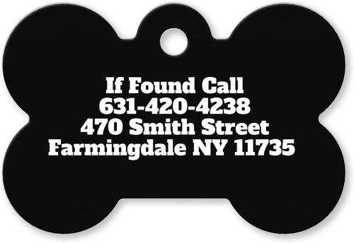 Show full view: Buckle-Down Custom Color Personalized Aluminum Bone Shaped Dog ID Tag, Large slide 3 of 5