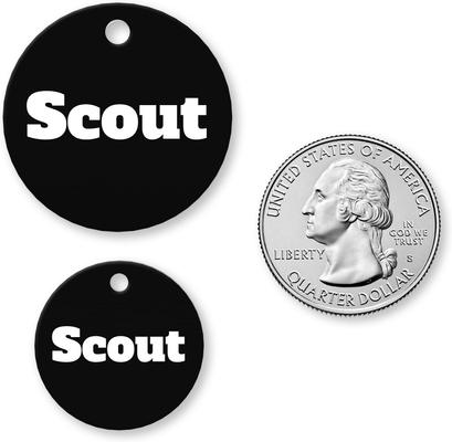 Show full view: Buckle-Down Custom Color Personalized Aluminum Circle Shaped Dog ID Tag, Large slide 5 of 6