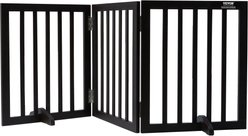 jansno 3 Panels Foldable Wide & Narrow Passageways, Expandable Wooden Dog Gate, Brown slide 1 of 7