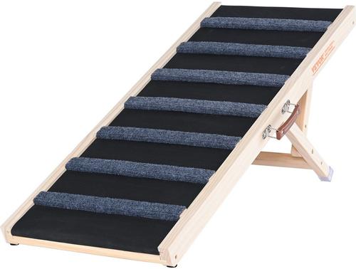 Show full view: jansno 5-Level Adjustable Folding Wooden Dog Ramp, Natural slide 3 of 6