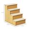 Show in main carousel: jansno Cushioned Removable Covering Wooden Dog & Cat Stairs, Natural slide 7 of 7