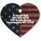 Show in main carousel: Buckle-Down Vintage US Flag Personalized Aluminum Heart Shaped Dog ID Tag, Small slide 3 of 5