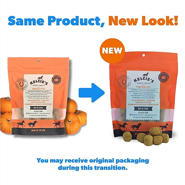 Show full view: Kelcie's Pumpkin Spice Low Sugar Horse Treats, 8-oz bag slide 2 of 8