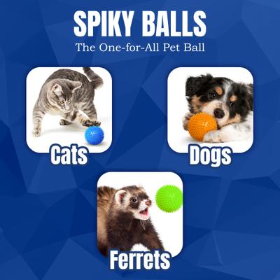 Show full view: Vila Squeaky Spike Chew Balls Dog Toys, Small, 3 count slide 5 of 7