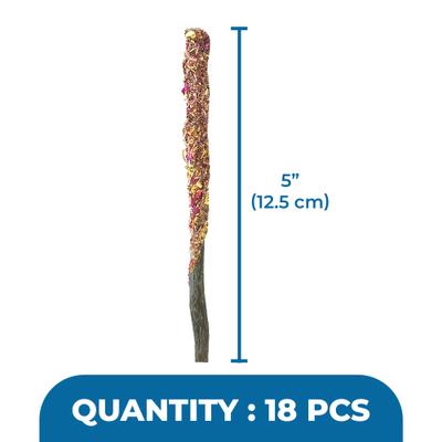 Show full view: SunGrow Enrichment Apple Wood Sticks with Petals Rabbit & Guinea Pig Chew Food, 18 count slide 7 of 8