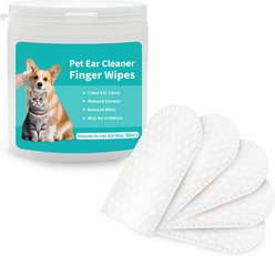 Vila Finger Wipes Dog & Cat Ear Cleaner, 50 count