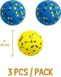 Vila Rubber Latex Chew & Fetch Ball Dog Toy, 3 count, Assorted Colors slide 2 of 3