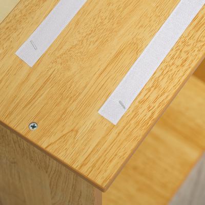 Show full view: jansno Cushioned Removable Covering Wooden Dog & Cat Stairs, Natural slide 4 of 7