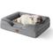 Show in main carousel: Bedsure Orthopedic Bolster Dog Sofa Bed with Removable Cover, Grey, Medium slide 1 of 11