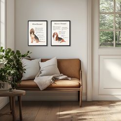 Antique Curiosities Basset Hound Dog Watercolor Print slide 2 of 2