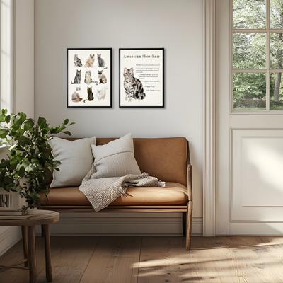 Show full view: Antique Curiosities American Short Hair Cat Watercolor Print slide 3 of 3