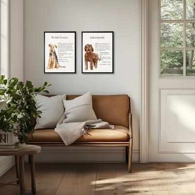 Show full view: Antique Curiosities Labradoodle Dog Watercolor Print slide 2 of 3