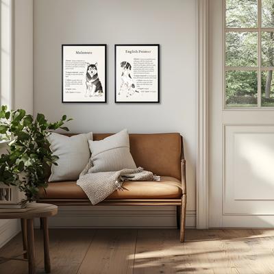 Show full view: Antique Curiosities English Pointer Dog Watercolor Print slide 2 of 2