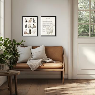 Show full view: Antique Curiosities Persian Cat Watercolor Print slide 2 of 2