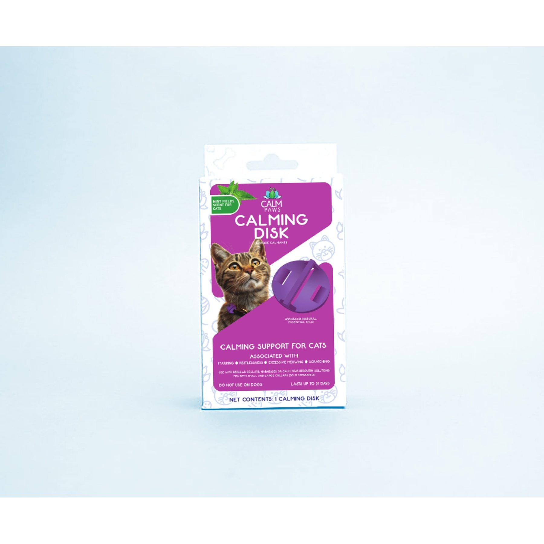 Calm Paws Behavior Support Calming Disk Collar Attachment for Cats