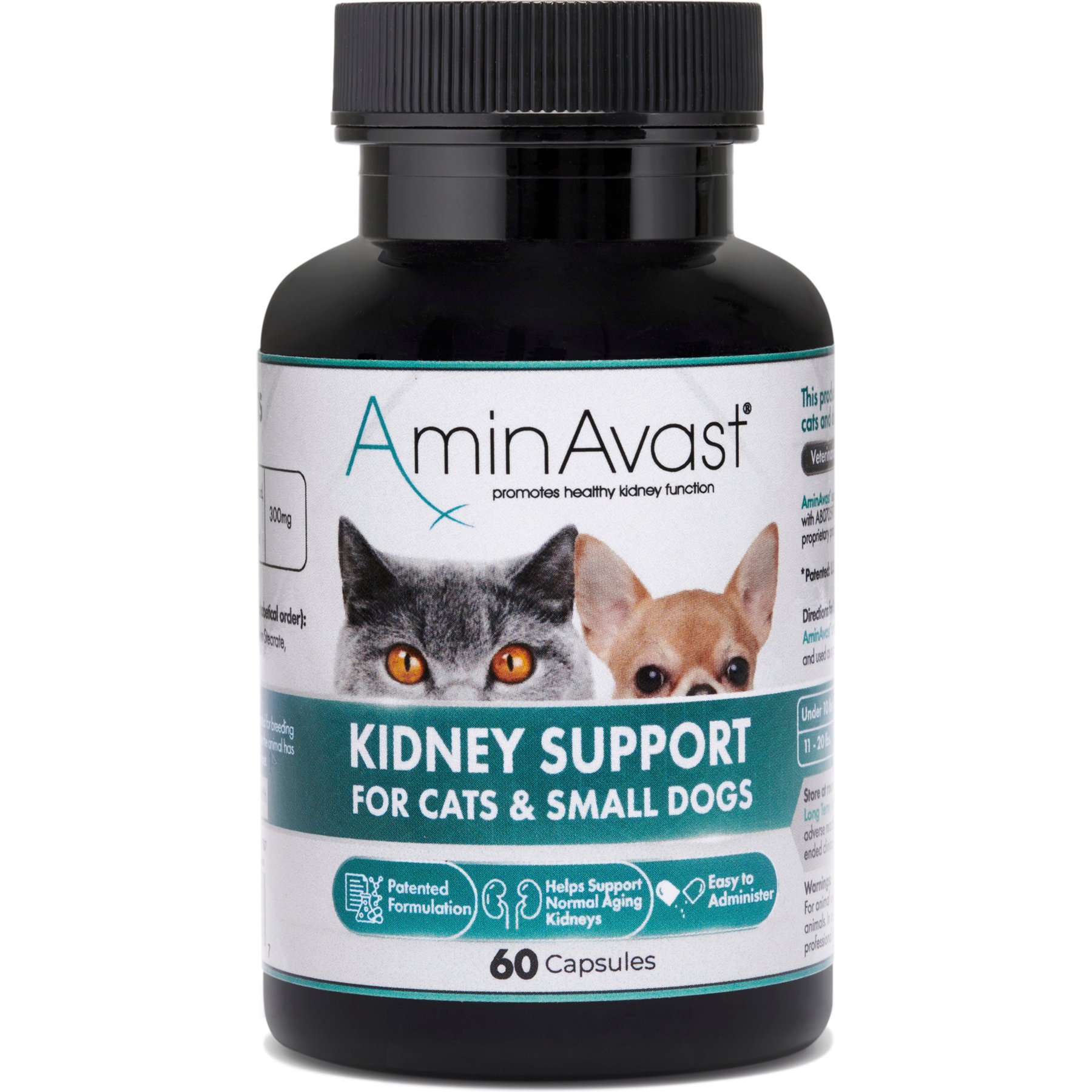 AminAvast Kidney Support Cats & Small Dogs Supplement, 60 count