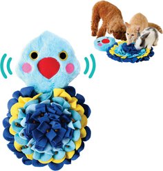 LuftPets Blue Bird Snuffle Squeaky & Washbale Plush Dog Toy, Blue