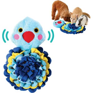 LuftPets Blue Bird Snuffle Squeaky & Washbale Plush Dog Toy, Blue