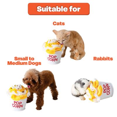 Show full view: LuftPets Popcorn Snuffle Soft & Washable Plush Dog Toy, Yellow slide 6 of 11