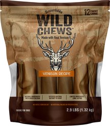 Rewardables Wild Chews Venison Recipe Limited Ingredient Dog Chews, 12 count