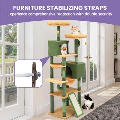 Show full view: Wooflex 76-in Cactus Multi-Level Cat Tree & Condo slide 4 of 8