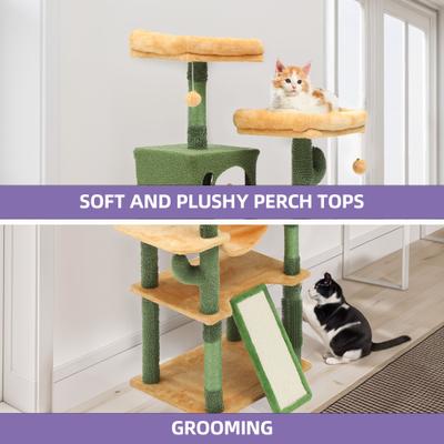 Show full view: Wooflex 76-in Cactus Multi-Level Cat Tree & Condo slide 5 of 8