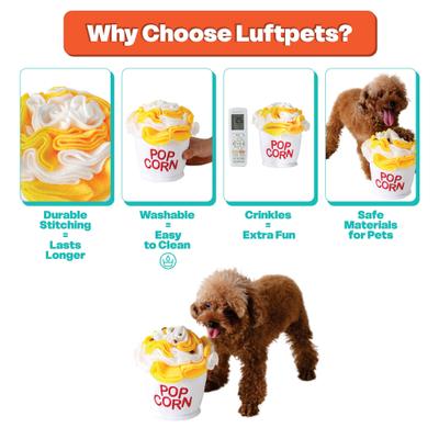 Show full view: LuftPets Popcorn Snuffle Soft & Washable Plush Dog Toy, Yellow slide 5 of 11