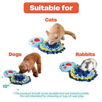 Show full view: LuftPets Blue Bird Snuffle Squeaky & Washbale Plush Dog Toy, Blue slide 7 of 12