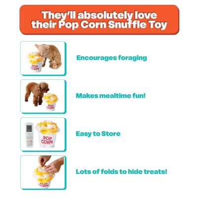 Show full view: LuftPets Popcorn Snuffle Soft & Washable Plush Dog Toy, Yellow slide 3 of 11