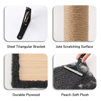 Show full view: FUKUMARU 4 in 1 Wooden Climbing Cat Wall Shelves Set, Grey slide 5 of 9